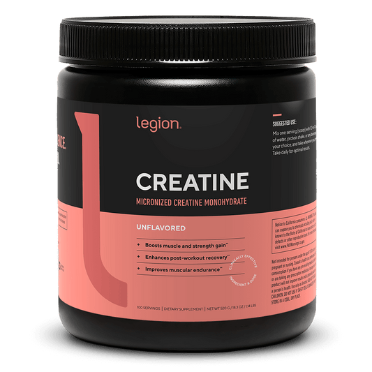 Legion Creatine Micronized Creatine Monohydrate Supplement 100 servings