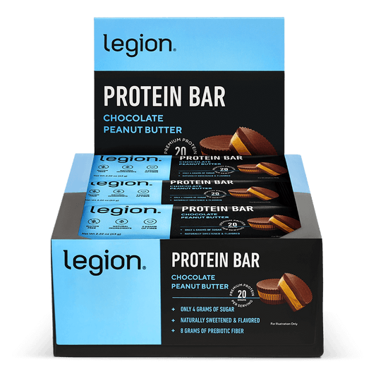 Legion Protein Bars Natural High-Protein Bars ( 12 Bars- Chocolate Peanut Butter)