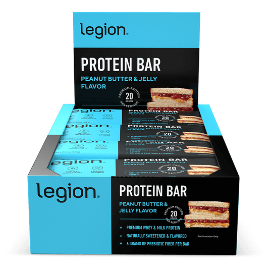 Legion Protein Bars Natural High-Protein Bars ( Peanut Butter & Jelly)