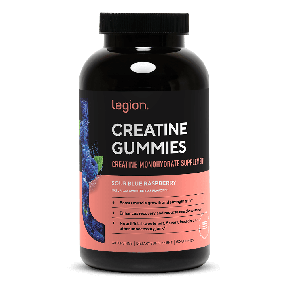 Legion Creatine Gummies Creatine Monohydrate Supplement ( Sour Blue Raspberry)