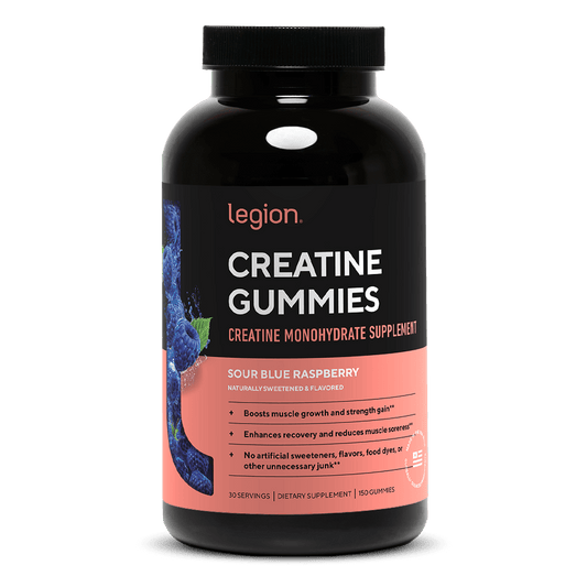 Legion Creatine Gummies Creatine Monohydrate Supplement ( Sour Blue Raspberry)