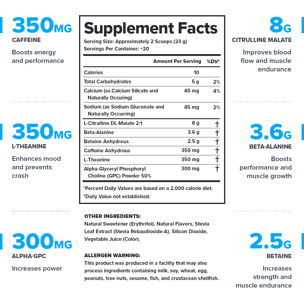 Pulse Pre-Workout Supplement ( Lemon Lime)