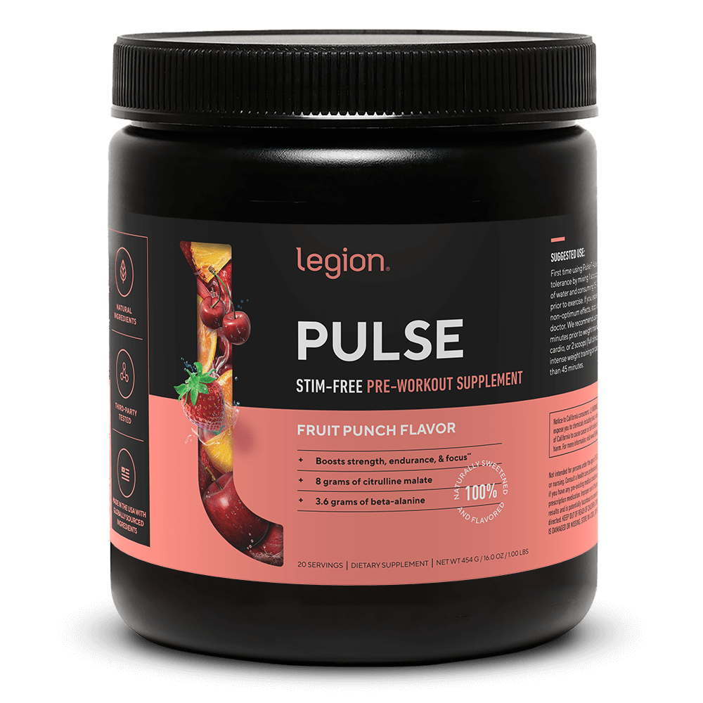 Legion Pulse Caffeine-Free Pre-Workout Supplement