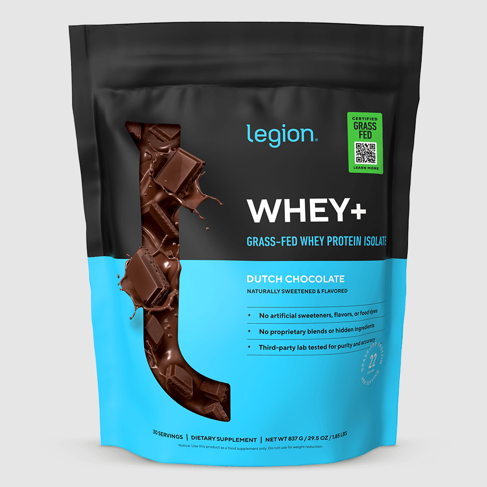 Legion Whey+ Grass-Fed Whey Protein Isolate Powder-30 servings (1.91 Lbs)