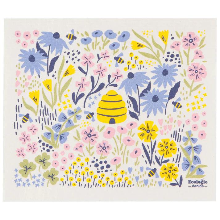 Bees and Blooms Swedish Dry Mat ( Pack of 2) - Sustainable Living Life