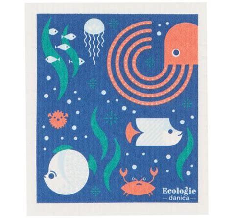 Under The Sea Swedish Sponge Cloth (Pack of 6) - Sustainable Living Life